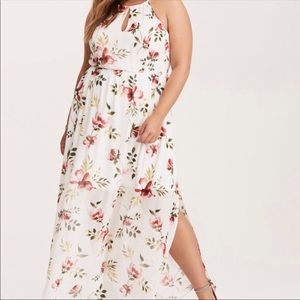 Torrid White floral maxi dress